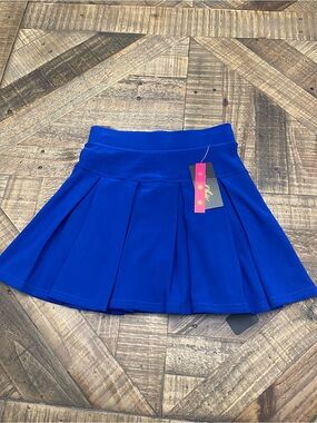 NWT Chic Boutique Royal Blue Pleated Mini Skirt Skort